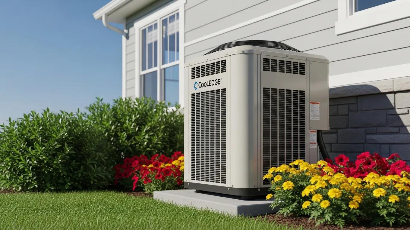 HVAC Blog Modern HVAC compressor unit installed outside a home for effective cooling