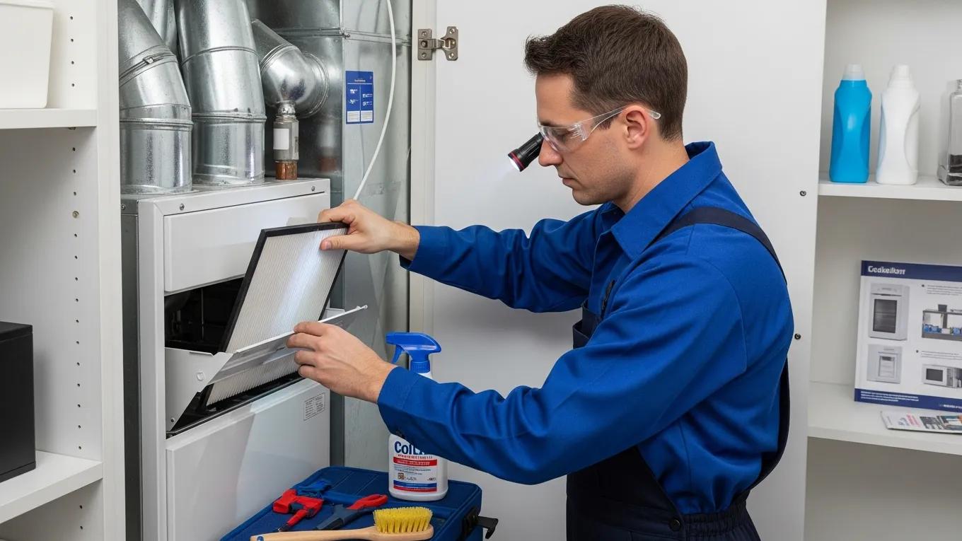 Understand HVAC Compressor Issues: Solutions & Tips Technician performing routine maintenance on HVAC system to extend compressor life